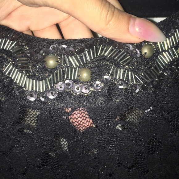 Free People Embellished Lace Top with Low Back - Picture 3 of 3